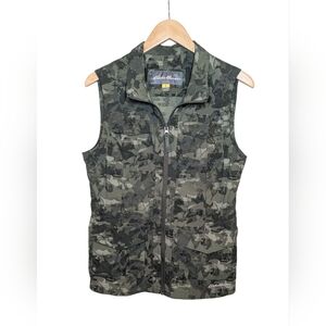 Eddie Bauer Travex Camo Lightweight Outdoor Utility Full Zip Vest Womens Medium